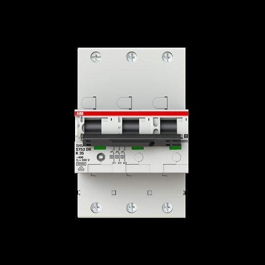 ABB, Schutzschalter, S753DR-K35 sel. Haupt-LS (SHU) K-Char.,25kA,35A,3P