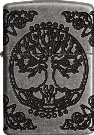 Zippo Arbre de vie argent antique