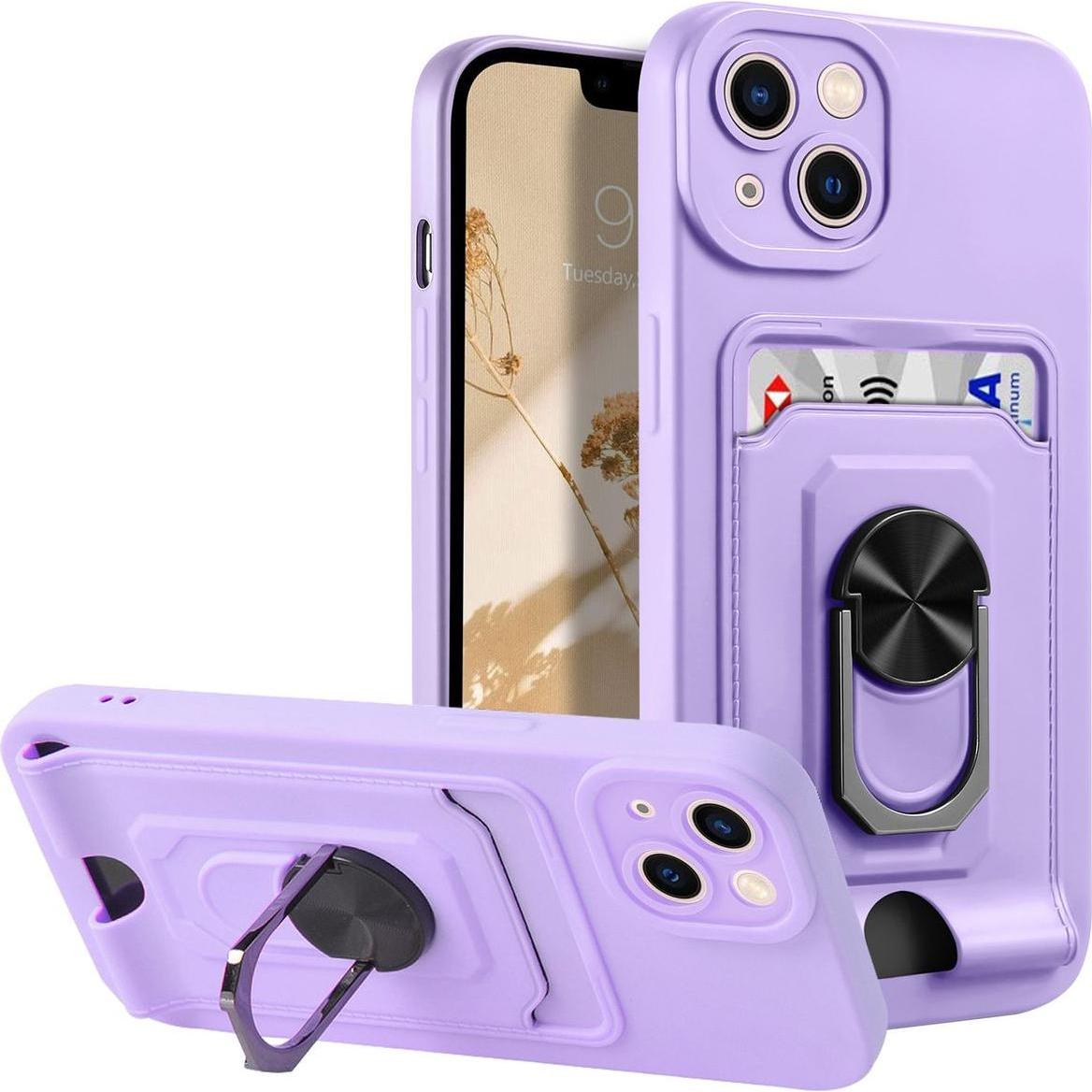 Thumbnail - König Design Hülle Handy Schutz für Apple iPhone 14 Serie Case Cover Tasche Etuis Kartenfach (Apple iPhone 14), Smartpho...