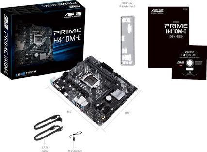 Actual product image ASUS PRIME H410M-E, Intel H410 motherboard - socket 1200 (LGA 1200, Intel H410, mATX)