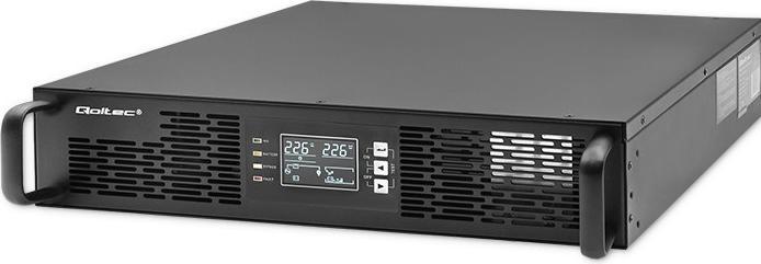 Produktbild Qoltec ZASILACZ AWARYJNY UPS DO RACK 1KVA | 1000W | POWER FACTOR 1.0 | LCD | EPO | USB | ON-LINE (1 VA, 1000 W, Online-Doppelwandler USV)