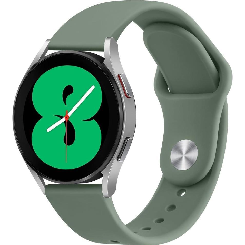 Screenguard Silicone Strap Sportarmband (Silikon, Galaxy Watch4 (44 mm)), Uhrenarmband, Grün