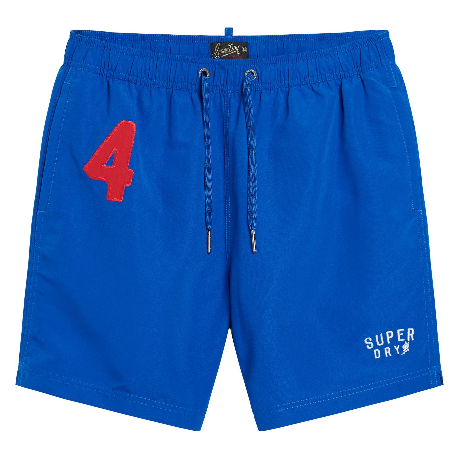 Superdry, Herren, Badehosen, 17" Polo-Badeshorts Aus Recyceltem Material, Blau, (Xxl)