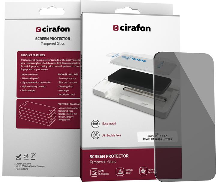 Actual product image Cirafon CG-TG-APL-IP15PR-P (1 Piece, Apple iPhone 15 Pro)