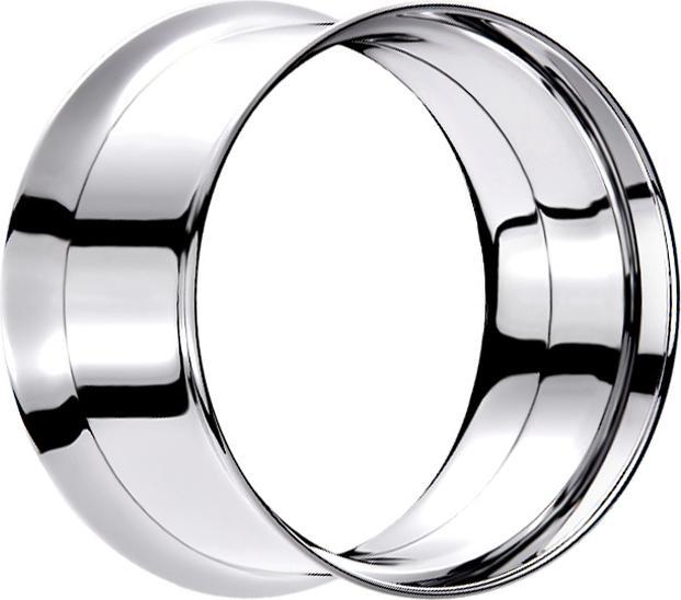 Image du produit Star Piercing Flared Tunnel argenté avec vis de fixation (Acier chirurgical 316L, sans laiton)