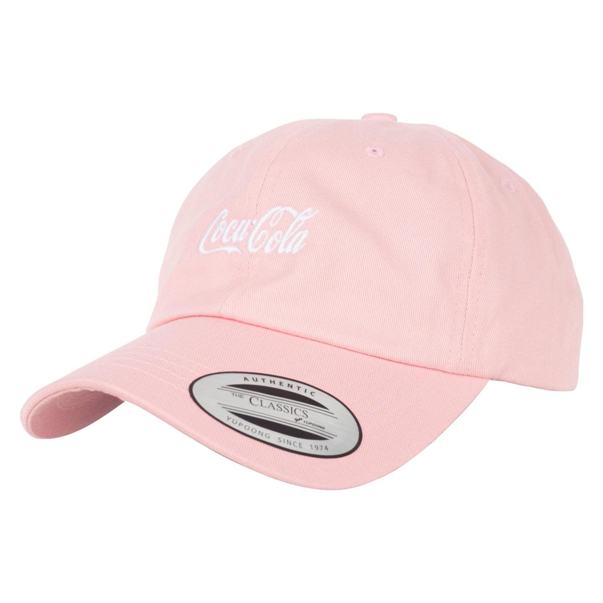 Mister Tee, Unisex, Cap, Coca Cola Logo Dad Cap, Pink, (One Size)