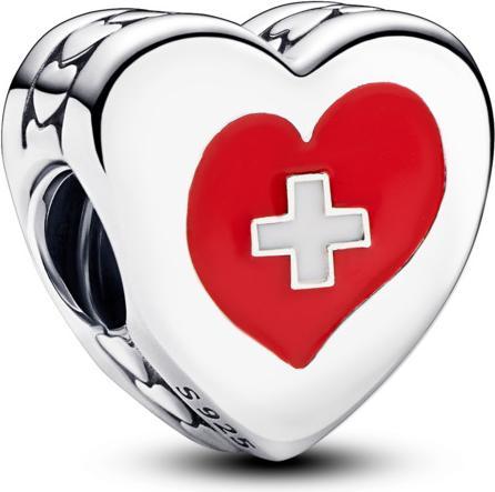 Immagine prodotto Pandora Bandiera Svizzera cuore (Argento 925, Smalto)