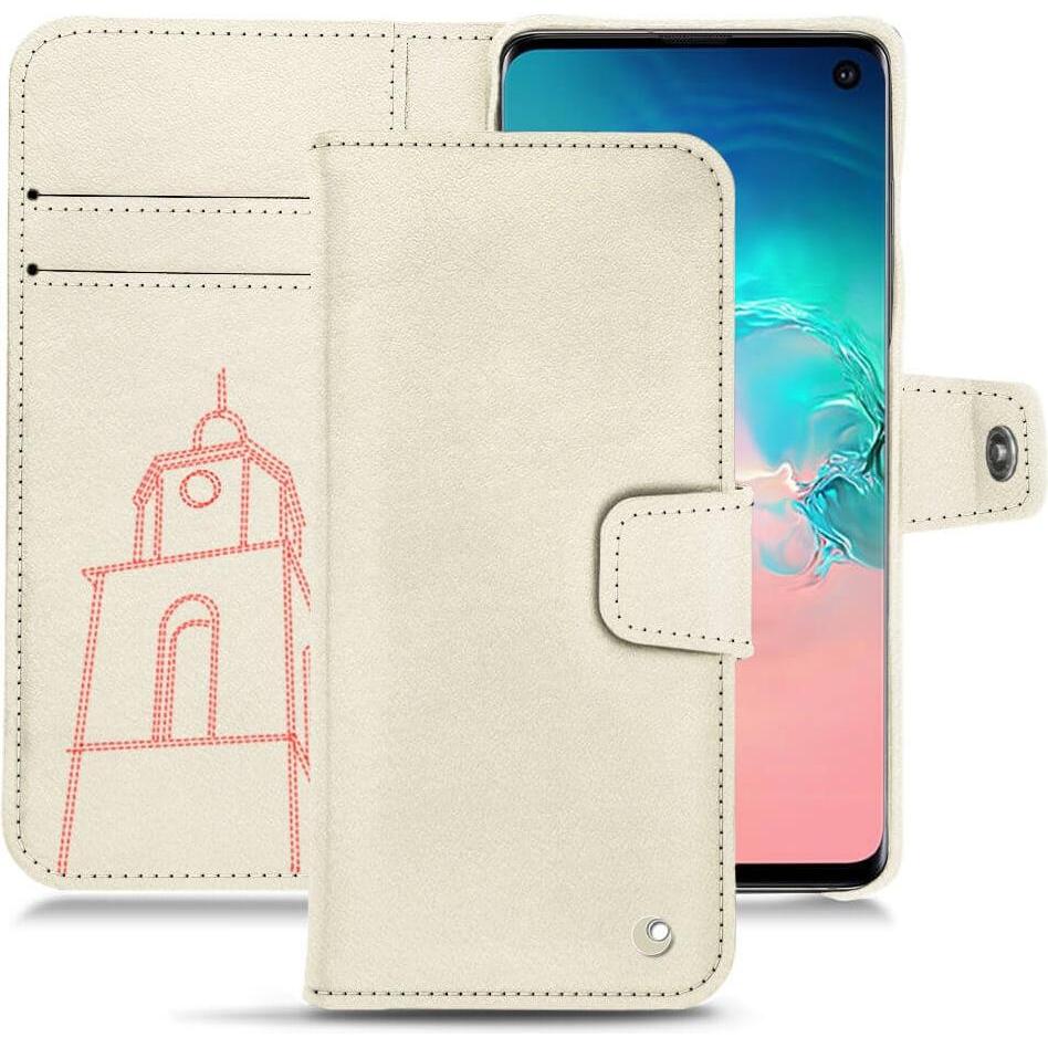 Thumbnail - Noreve Lederschutzhülle Wallet (Samsung Galaxy S10e), Smartphone Hülle, Weiss
