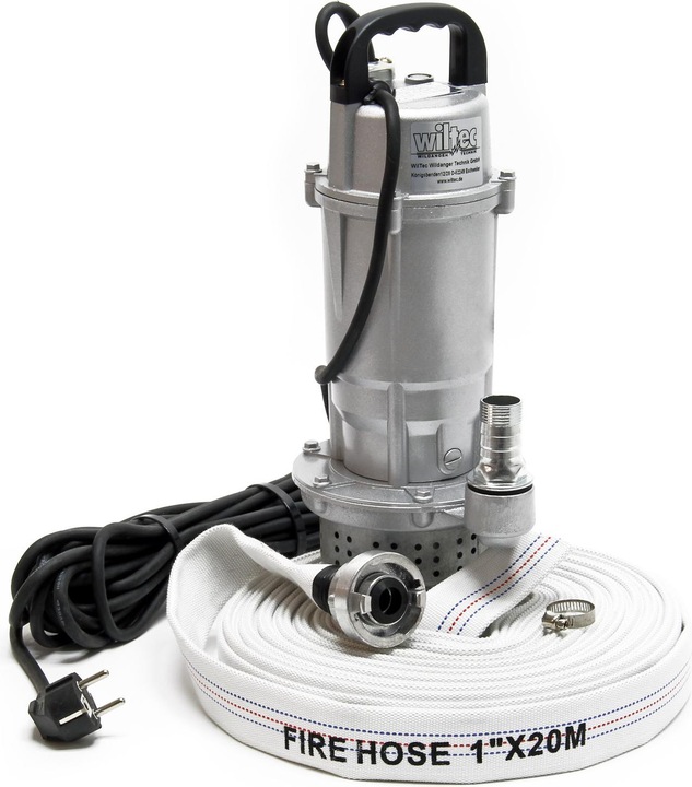 Produktbild Wiltec Schmutzwasserpumpe 1.500 l/h 370 Watt Tauchpumpe Schlauch Baupumpe (Schmutzwasserpumpe)