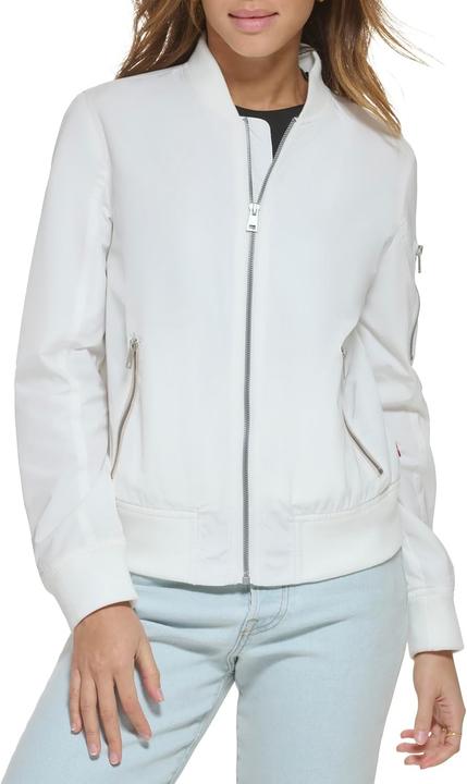 Actual product image Levis Womens Poly Bomber Jacket with Contrast Zipper Pockets (M)