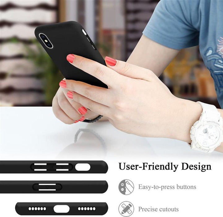 Actual product image Cadorabo TPU Liquid Silicone Case Cover (Apple iPhone X)