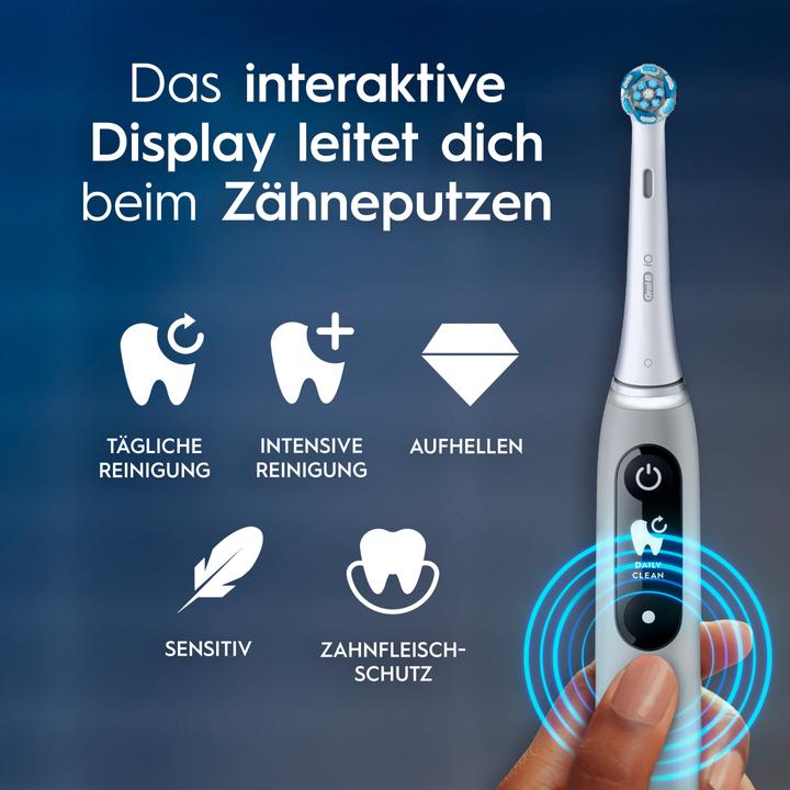Image du produit Oral-B Elektrische Zahnbürste iO Series6 Grey Opal (Brosse à dents oscillo-rotative)