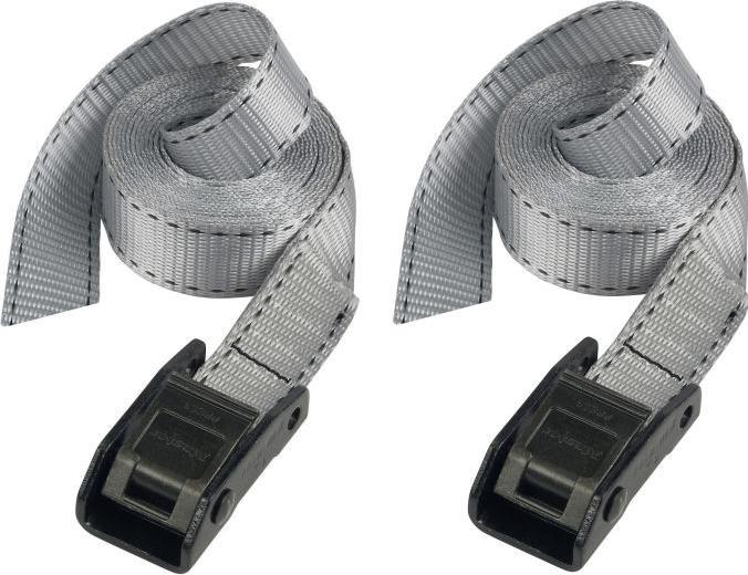 Master Lock Lashing Straps 3110 Gris 2,5 2pcs Sangle De Serrage Avec Pince Zamac
