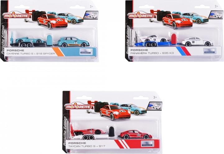 Productafbeelding Majorette Porsche Race Trailer Assortiment 3-soort.