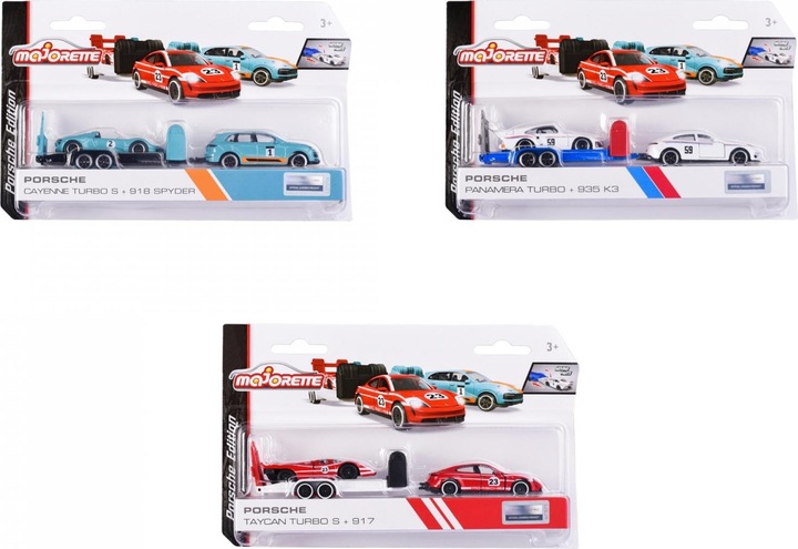 Produktbild Majorette Porsche Race Trailer Assortment 3-sort.