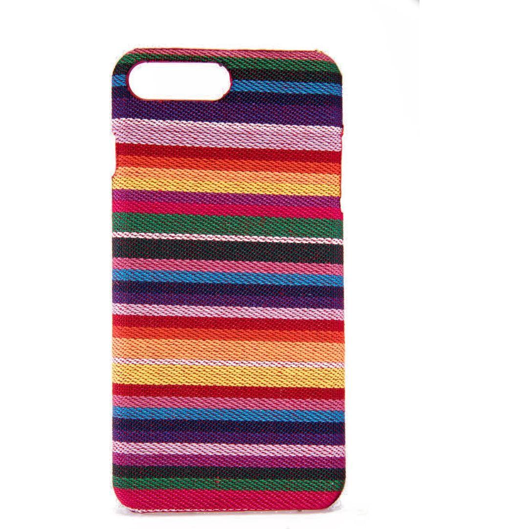 König Design Handyhülle aus Stoff Case für Apple iPhone 8 Plus Cover Etuis Bumper Schale Bunt (Apple iPhone 8 Plus), Sma...