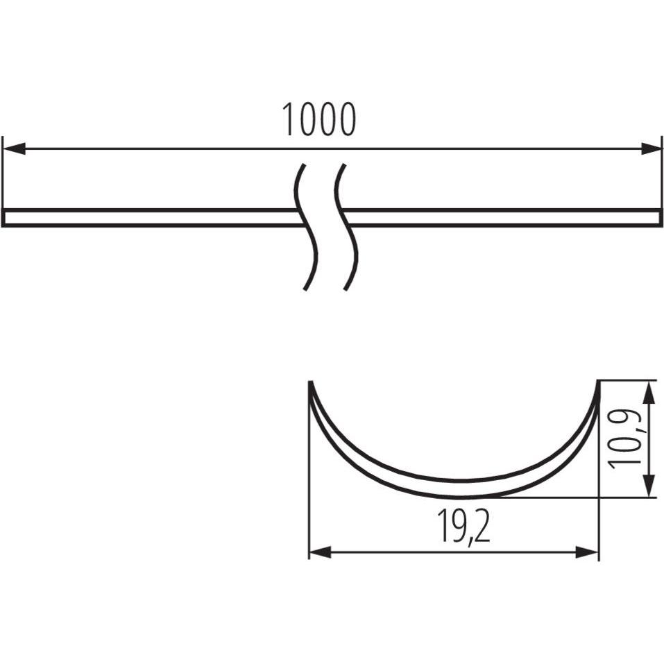 Thumbnail - Kanlux, LED Streifen, 26586 SHADE-O H-W Profil für LED Streifen (100 cm)