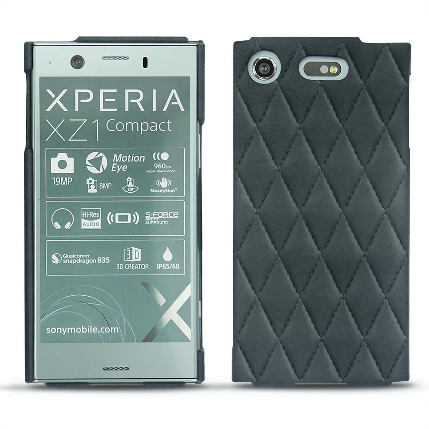Noreve Lederschutzhülle (Sony Xperia XZ1 Compact), Smartphone Hülle, Blau