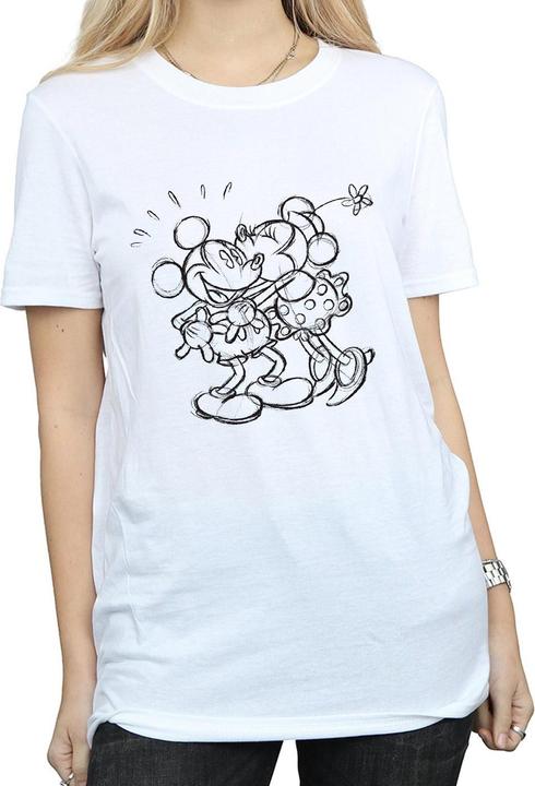 Produktbild Disney Mickey And Minnie Mouse Kiss Sketch TShirt (S)