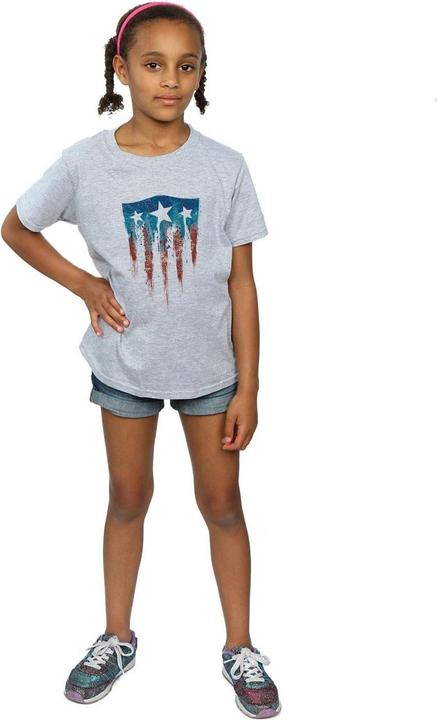 Produktbild Captain America Flag Shield TShirt Mädchen (140, 146)