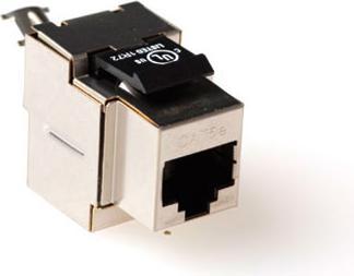 Actual product image ACT CAT6 Keystone Jack full shielded punch down. Type: CAT6 Keystone shielded c6 punchdwn (Keystone module)