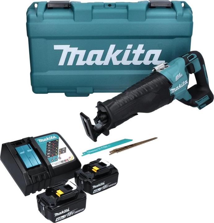 Productafbeelding Makita DJR 187 RMK Accu Reciprozaag 18 V Brushless + 2x Accu 4,0 Ah + Lader + Koffer