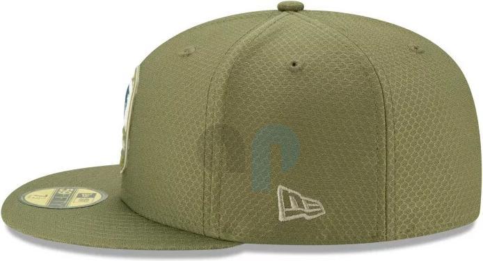 Produktbild New Era NFL - New England Patriots - On Field Salute to Service 59Fifty Cap Oliv 7.125 (56)