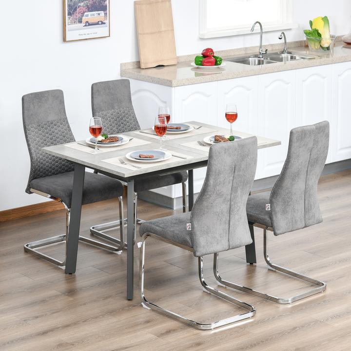 Image du produit Homcom Chaises de salle à manger, lot de 4