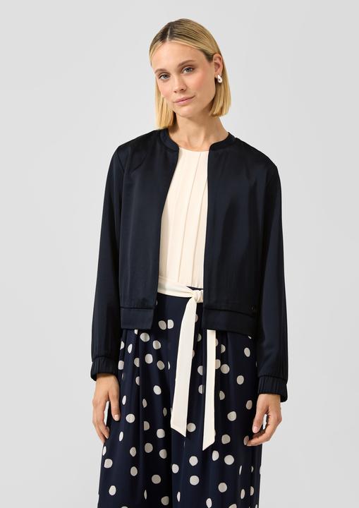 Actual product image s.Oliver Indoor-Jacke Offener Satinblouson mit Elastikbund (40)