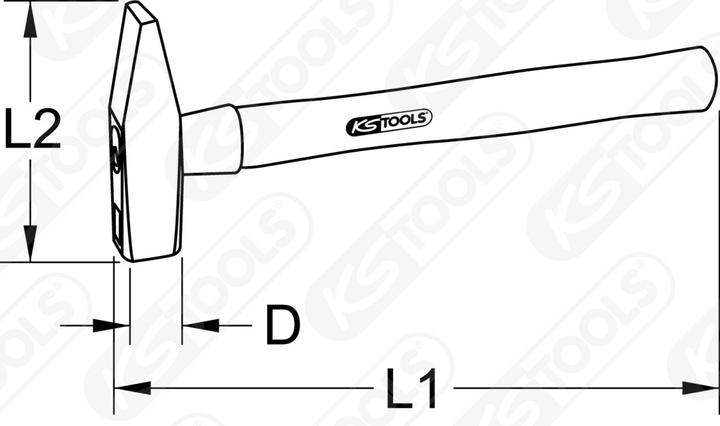 Actual product image KS Tools fitter's hammer (180 g)