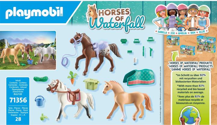 Image du produit Playmobil 3 chevaux : Morgan, Quarter Horse & Arabe Shagya (71356, Playmobil Chevaux de la cascade)
