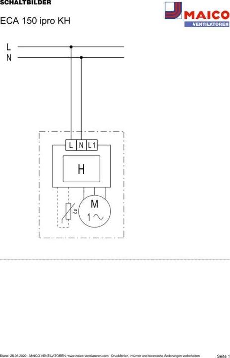Image du produit Maico Ventilateur de petite pièce à deux vitesses ECA 150 ipro KH,DN 150,0084.0095