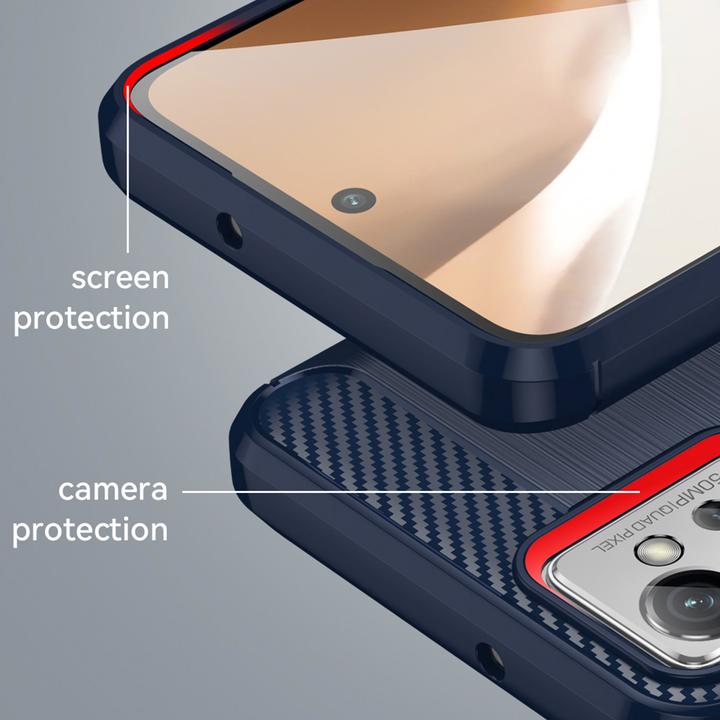 Actual product image Hurtel Carbon Case case for Realme C35 flexible silicone carbon cover black (Realme C35)
