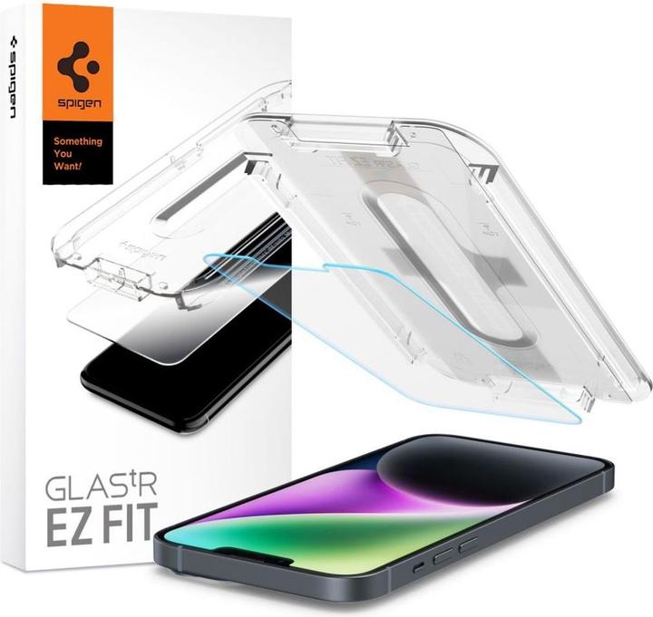 Produktbild Spigen Glas.tR Ez Fit (1 Stück, Apple iPhone 13 Pro, Apple iPhone 13, Apple iPhone 14, Apple iPhone 16e)