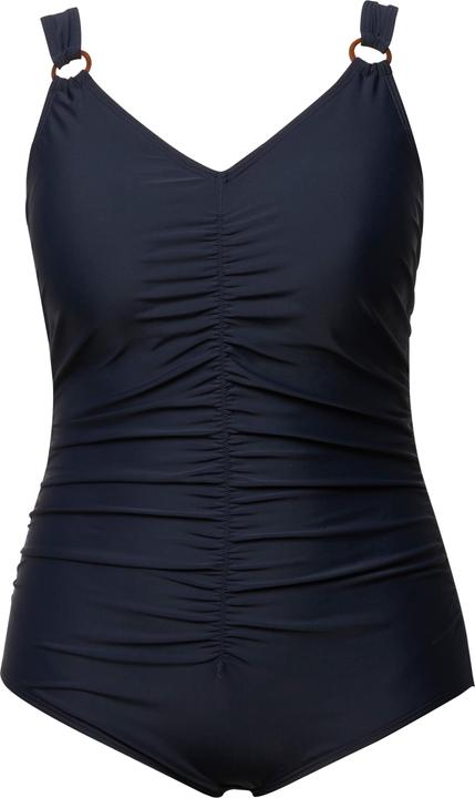 Actual product image Ulla Popken Ring Detail Ruched One Piece Swimsuit (62)