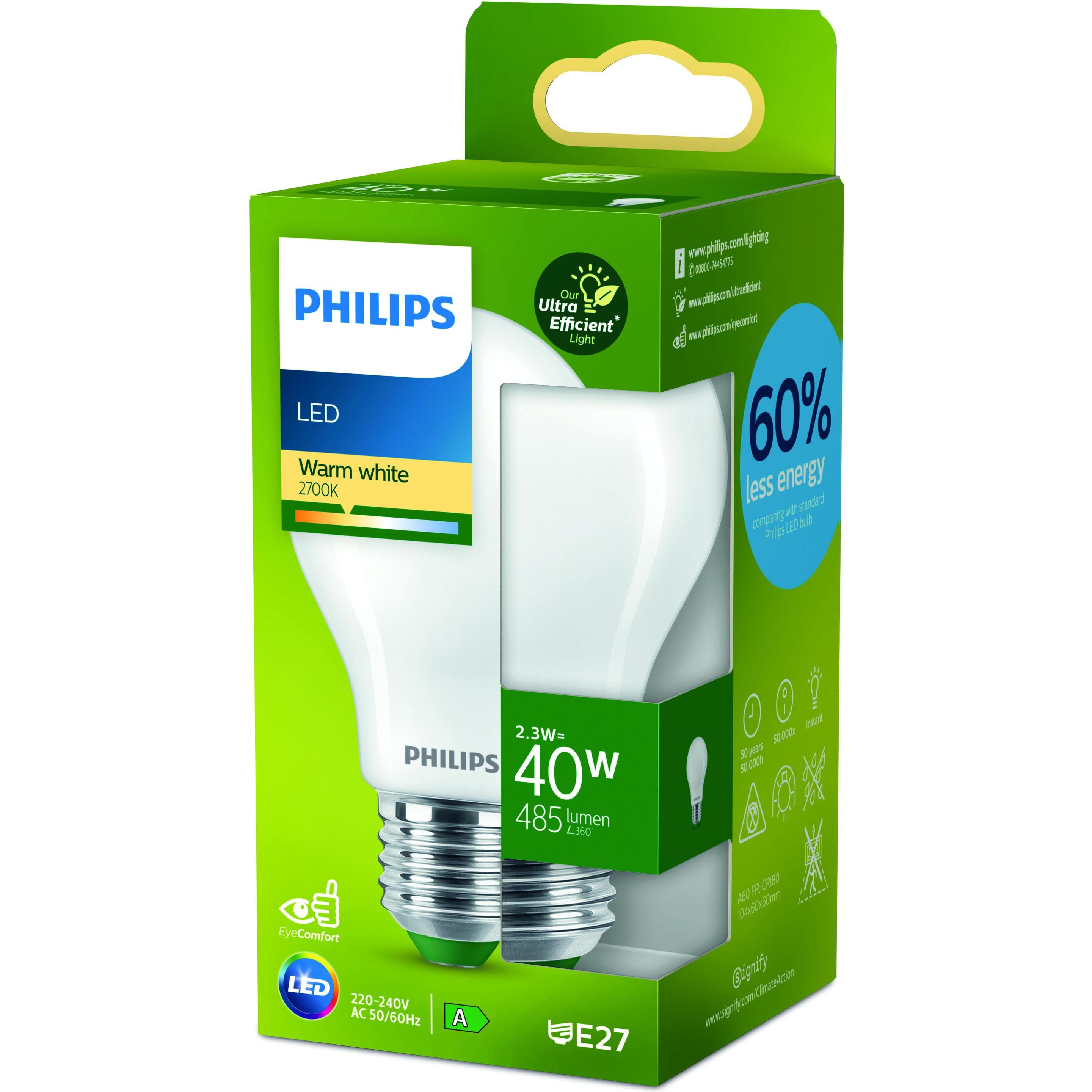 Thumbnail - Philips, Leuchtmittel, LED Classic (E27, 2.30 W, 485 lm, 1 x, A)