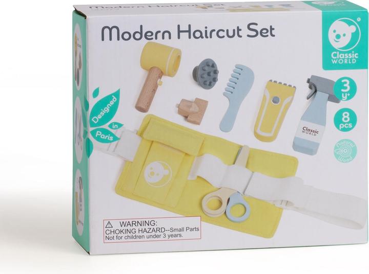 Produktbild Classic World Holzspiel-Friseurset Modern, 8dlg.