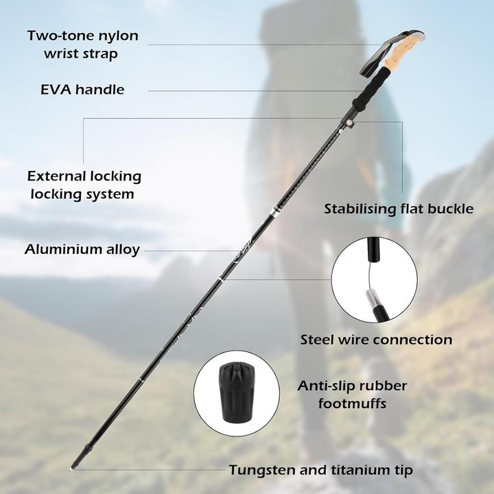 Produktbild Kuofany Klappbare Trekkingstöcke (130 cm)