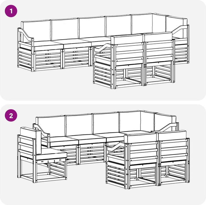 Produktbild vidaXL Outdoor-Sofa