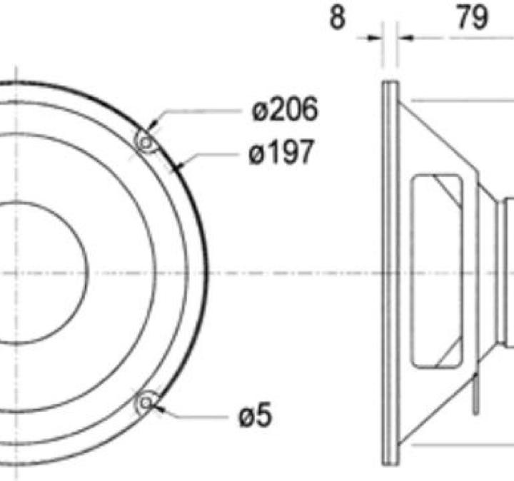 Immagine prodotto Visaton W 200 Woofer HiFi, 8 Ohm