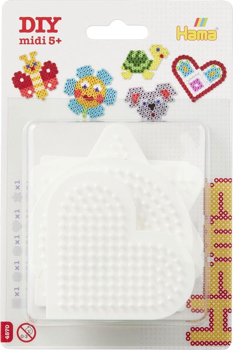 Image du produit Hama Perlen Carré, Cercle, Hexagone, Coeur, Étoile