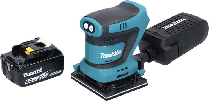 Produktbild Makita DBO 481 G1 Akku Schwingschleifer 18 V 112 x 102 mm + 1x Akku 6,0 Ah - ohne Ladegerät (Schwingschleifer)