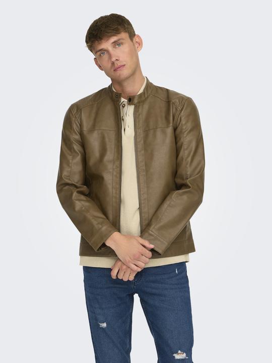 Produktbild Only & Sons Onsmike Pu Racer Jacket Otw Noos (XS)