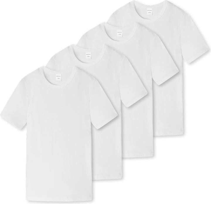 Actual product image Schiesser Pack of 4 Teens Boys - 95/5 Organic Cotton T-Shirt / Undershirt (152)