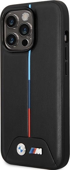 Actual product image BMW Case BMHMP14L22PVTK iPhone 14 Pro 6.1" czarny/black Quilted Tricolour MagSafe (Apple iPhone 14 Pro)