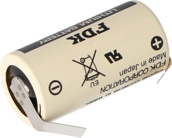 Actual product image FDK Batterie CR17335 SE Size 2/3A mit Lötfahne U-Form (1 pcs., A23, 1800 mAh)