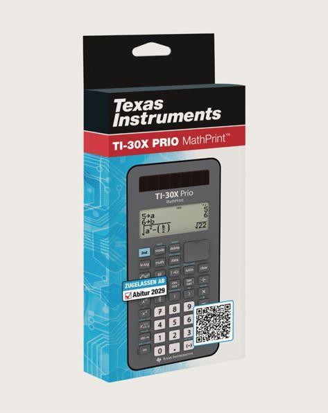 Produktbild TI Schulrechner TI-30 X Prio Mathprint 30XPRIO/FC (Solarzellen, Batterien)