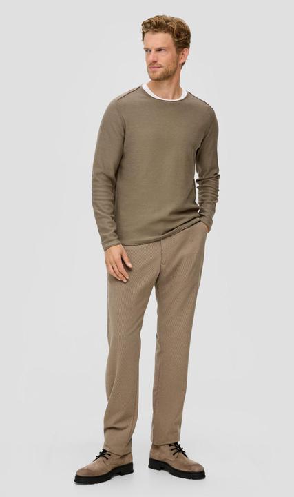 Produktbild s.Oliver Strickpullover Pullover mit Rollsaumblende (S)