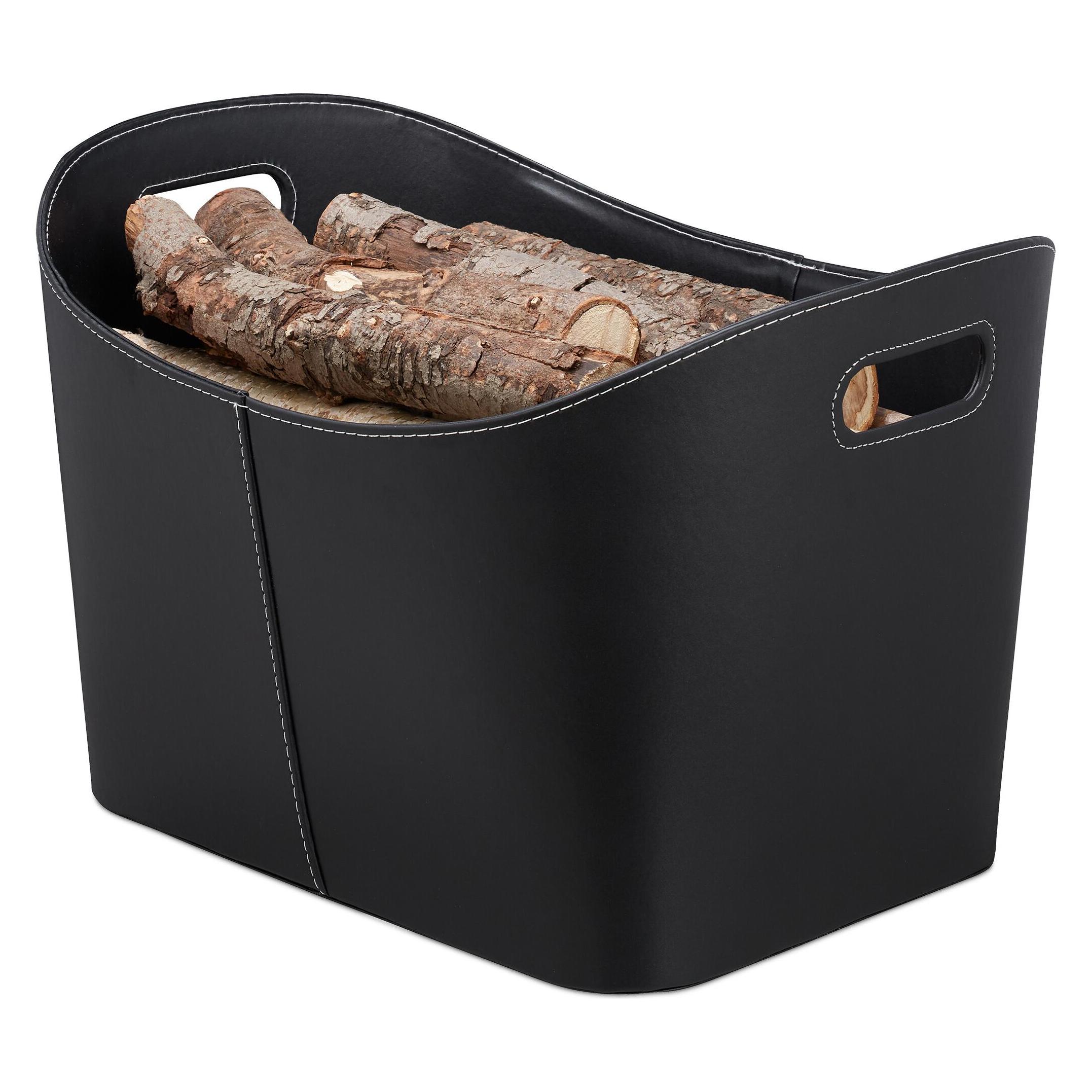 Relaxdays, Haardaccessoires, Houten Mand (55 X 42, 5 X 35, 5 Cm)