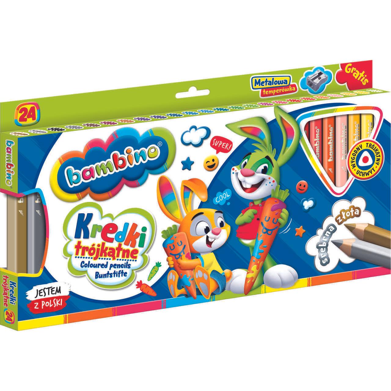 Nenurodyta Bleistifte BAMBINO, 24 Farben